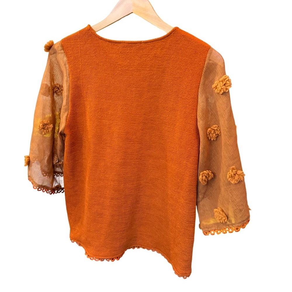 Anthropologie THML x Roolee Puff Sleeve Statement Blouse 🤎🍂✨ - Picture 6 of 16